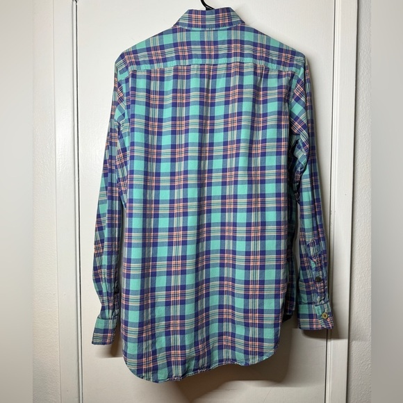 Polo by Ralph Lauren Plaid Collared Button Front Chest Pocket Dress Shirt Small - Picture 8 of 13